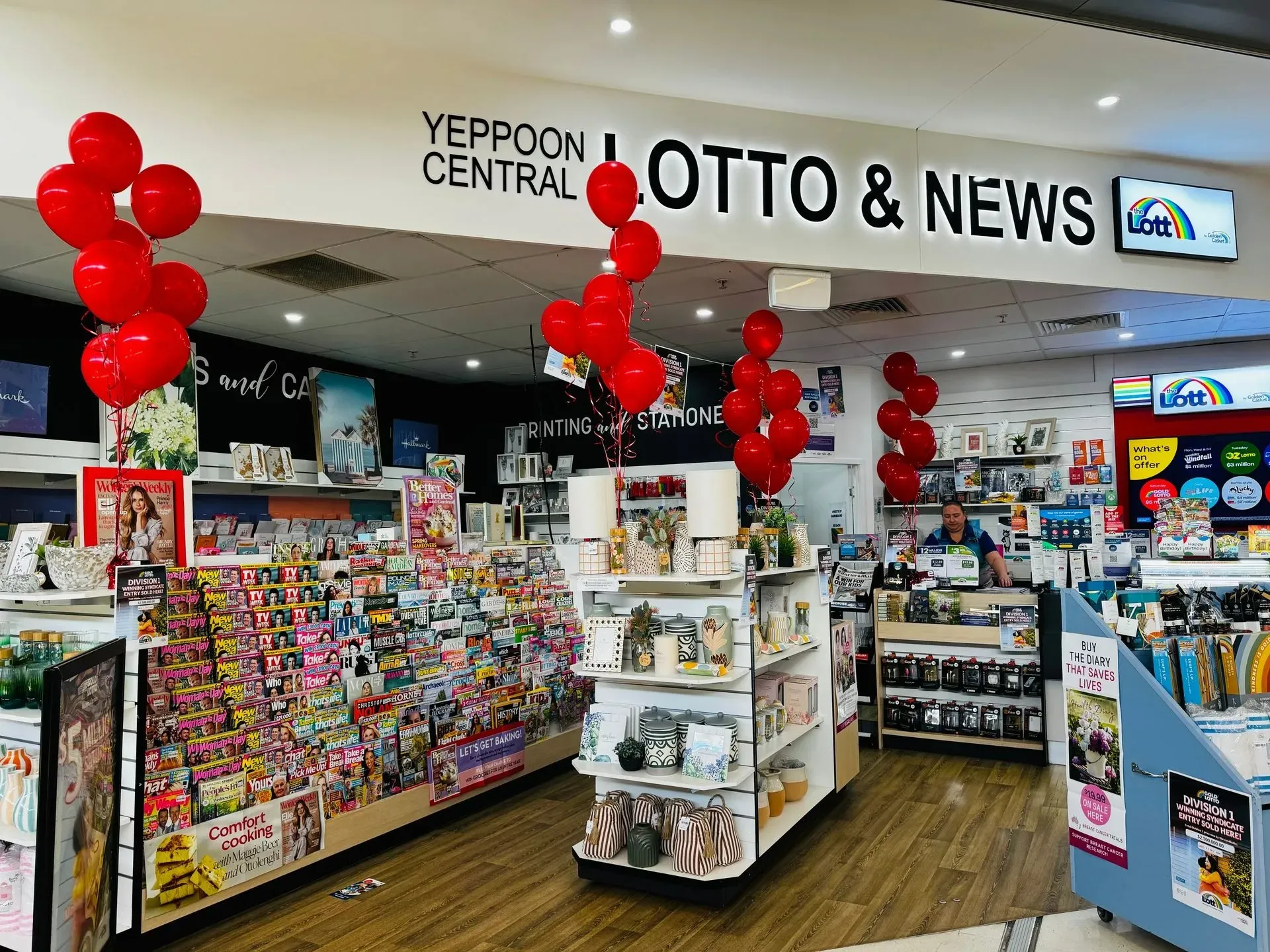 Lotto and Scratchies counter at Yeppoon Central Lotto & News
