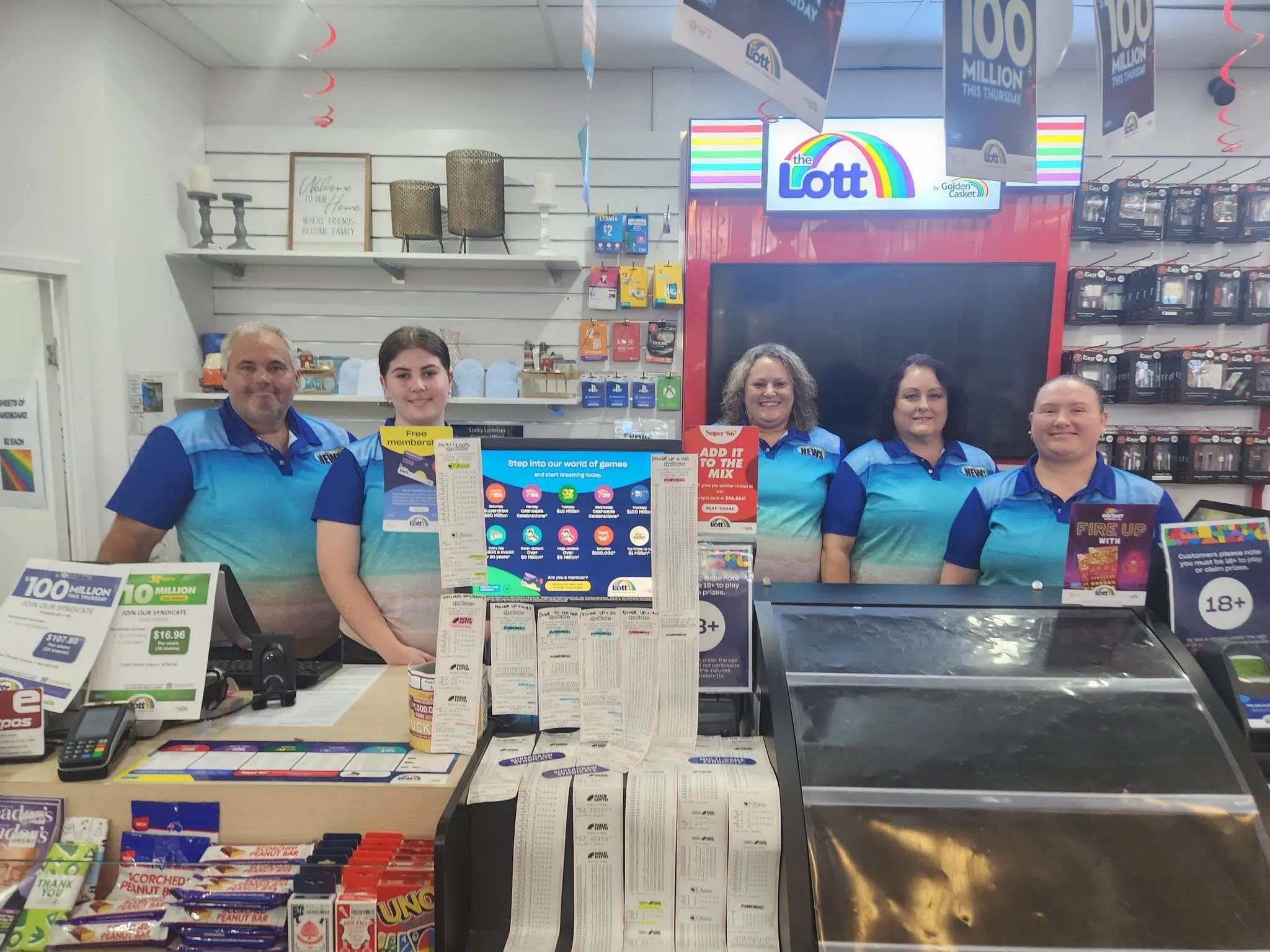 Giftware display at Yeppoon Central Lotto & News