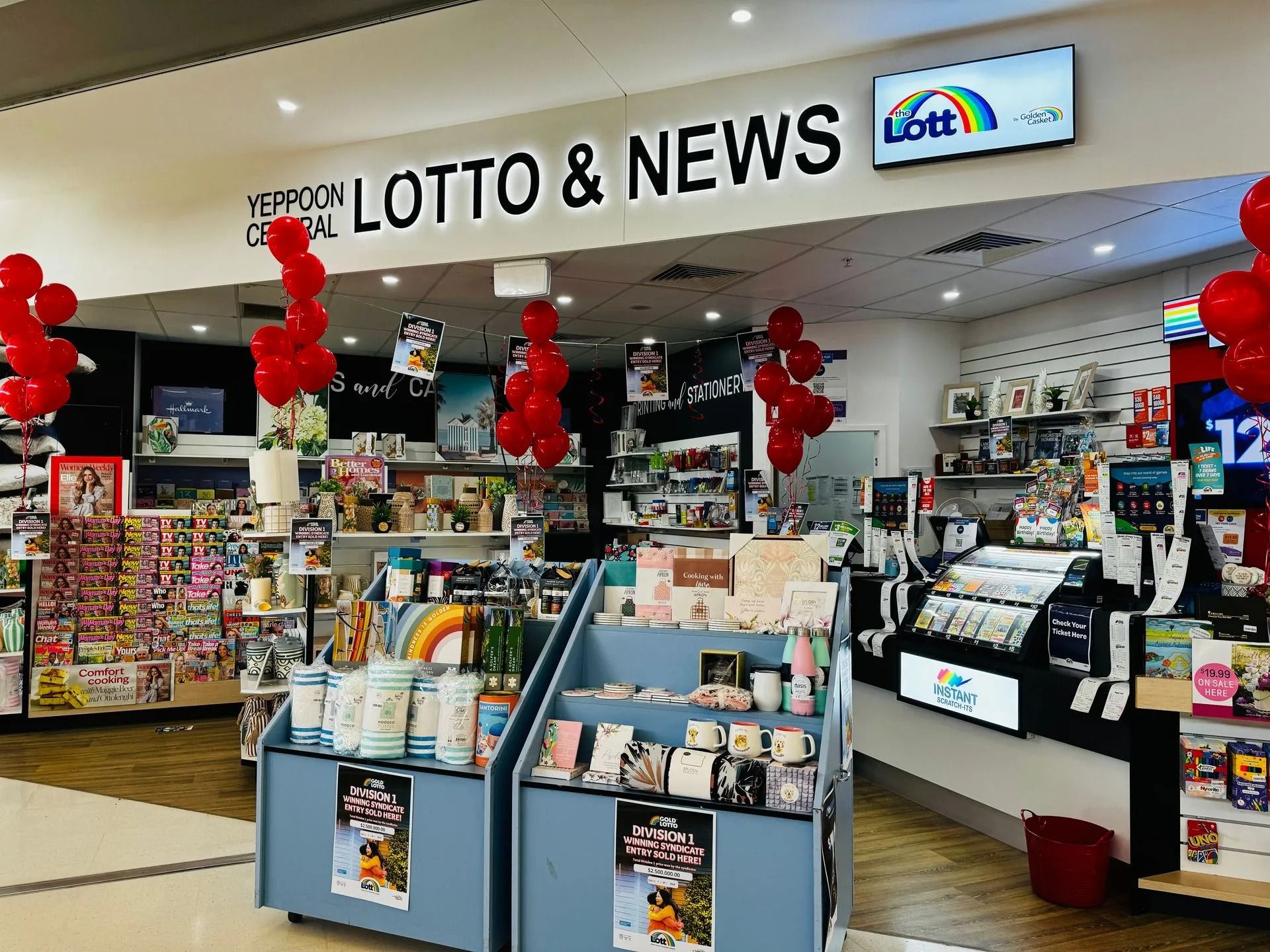 Newspapers, magazines and stationery at Yeppoon Central Lotto & News