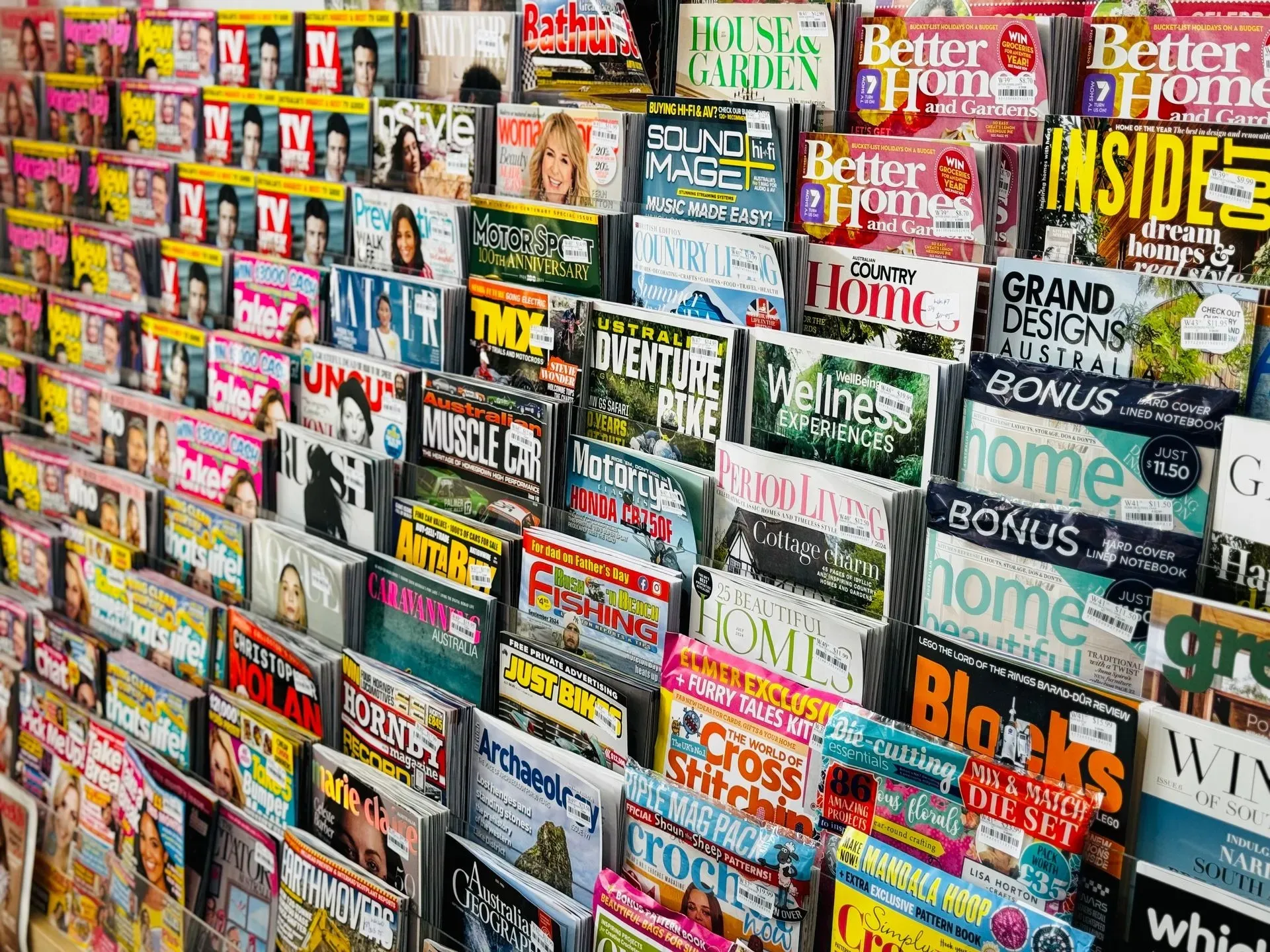 Newspapers and magazines at Yeppoon Central Lotto & News